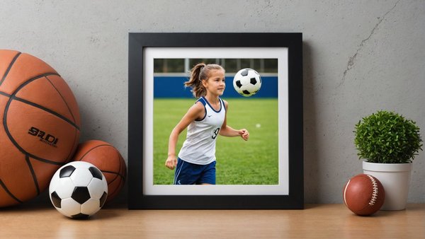 Cadre photo sportif personnalisé écoresponsable